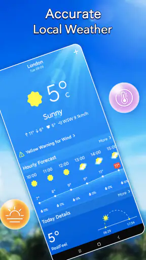 Lokales Wetter：Alarm-Widget screenshot