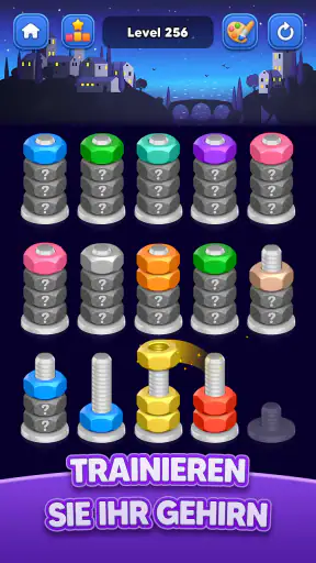 Nut Sort: Farbsortierspiel screenshot