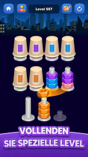 Nut Sort: Farbsortierspiel screenshot