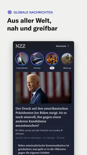 NZZ Nachrichten screenshot
