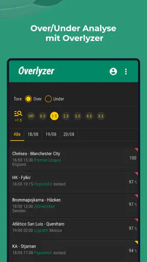 Overlyzer Live Football Trends screenshot