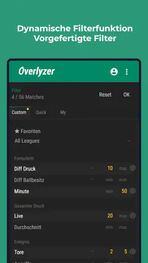 Overlyzer Live Football Trends screenshot