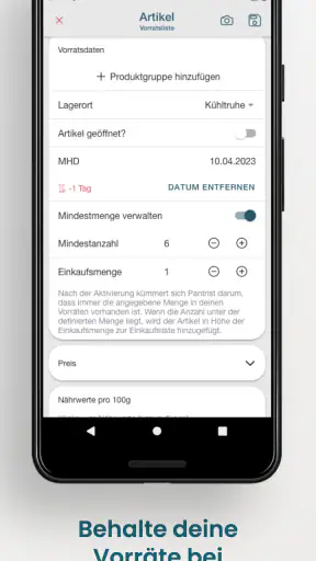 Pantrist - Einkäufe & Vorräte screenshot