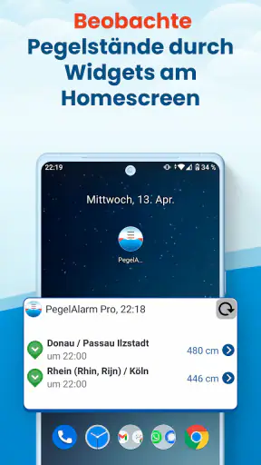 PegelAlarm Hochwasser Warnung screenshot
