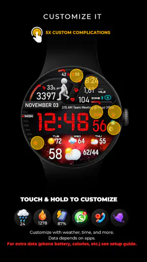 PER23 Digital Watch Face screenshot