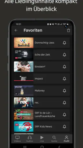 Play SRF: Streaming TV & Radio screenshot