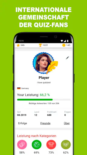 QuizzClub Allgemeinwissen Quiz screenshot