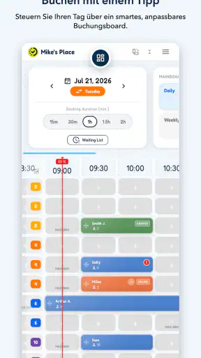 Restaurant-Buchungsplaner screenshot