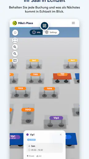 Restaurant-Buchungsplaner screenshot