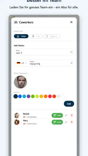 Restaurant-Buchungsplaner screenshot