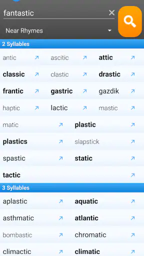 RhymeZone Rhyming Dictionary screenshot