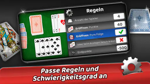 Rommé - Karten spielen offline screenshot