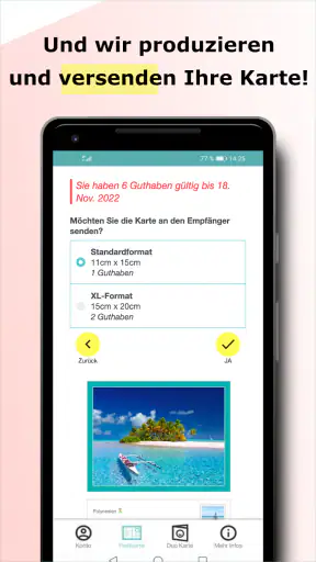 SimplyCards - Postkarten app screenshot