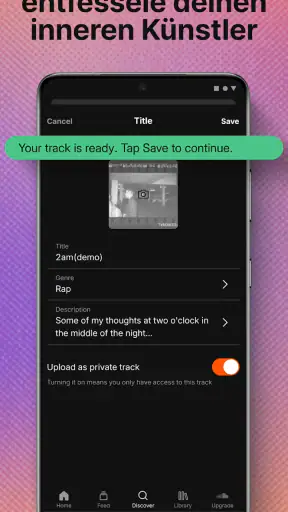 SoundCloud: Musik für Dich screenshot