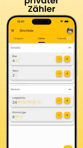 Strichliste - Getränke Zähler screenshot