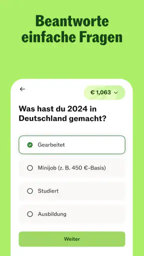 Taxfix: Online Steuererklärung screenshot