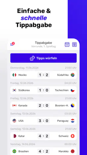 Teamtip - WM 2026 Tippspiel screenshot