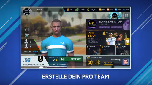 Tennis Manager Mobile screenshot