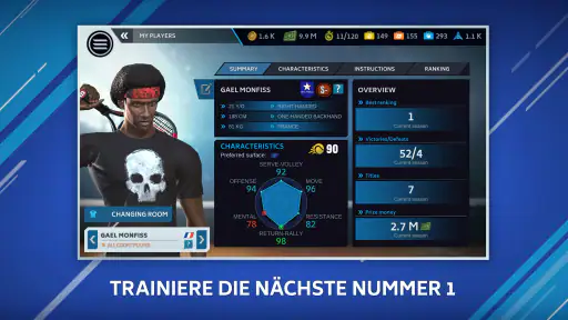 Tennis Manager Mobile screenshot