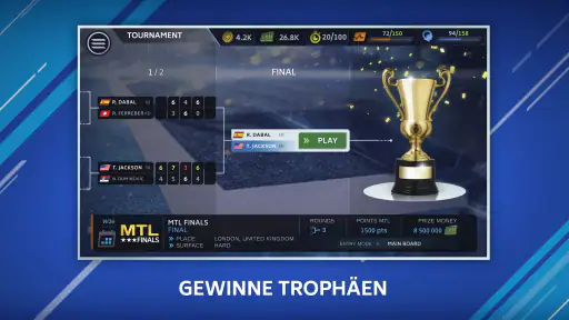Tennis Manager Mobile screenshot