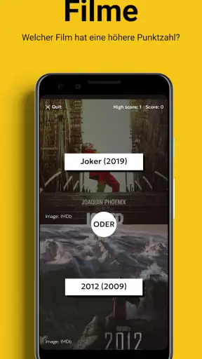 The Higher or Lower Game screenshot