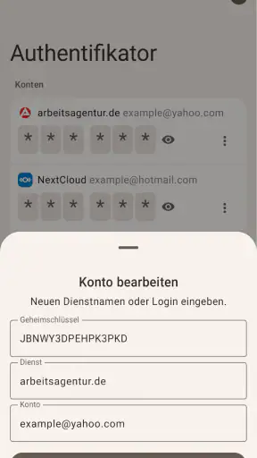 TOTP Authenticator screenshot