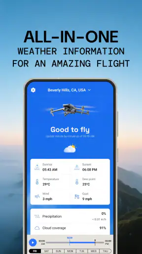 UAV Forecast Drone Weather Map screenshot