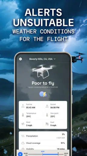 UAV Forecast Drone Weather Map screenshot