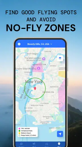 UAV Forecast Drone Weather Map screenshot