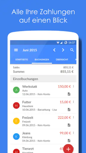 Unser Haushaltsbuch Pro screenshot