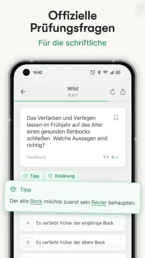Waidwissen - Jagdschein App screenshot