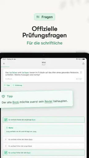 Waidwissen - Jagdschein App screenshot