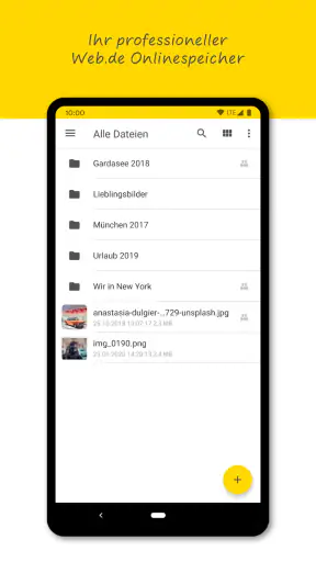WEB.DE Online-Speicher screenshot
