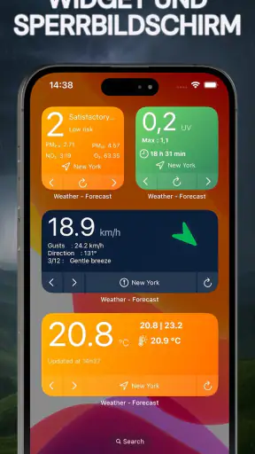 Wetterwarnung: UV•Wind•Widget screenshot