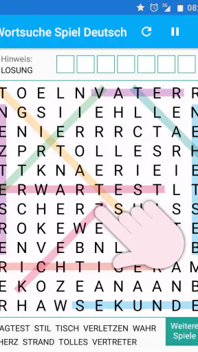 Wortsuche Spiel auf Deutsch screenshot