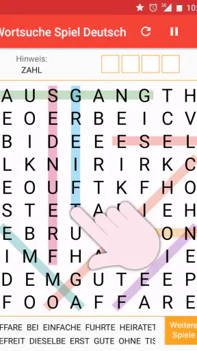 Wortsuche Spiel auf Deutsch screenshot