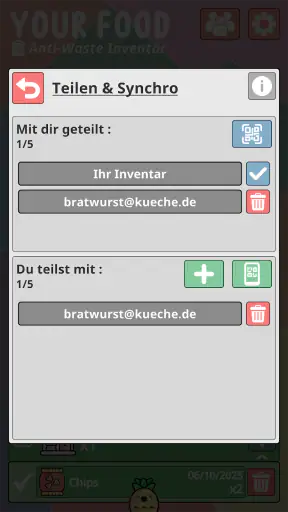 Your Food Anti Waste Inventar screenshot