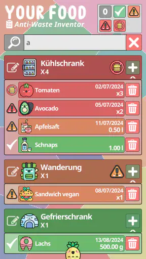 Your Food Anti Waste Inventar screenshot