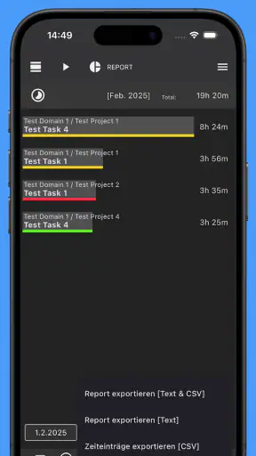 Zeiterfassung screenshot