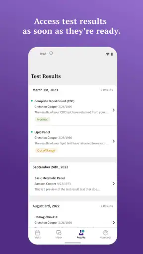 athenaPatient screenshot