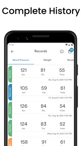 AVAX Blood Pressure Diary screenshot