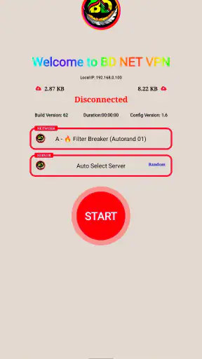 BD NET VPN screenshot