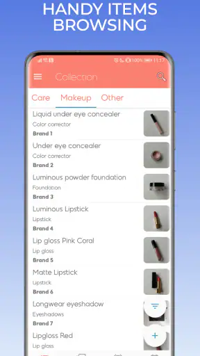 Beautistics: Makeup Organizer screenshot