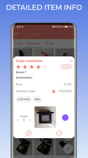 Beautistics: Makeup Organizer screenshot