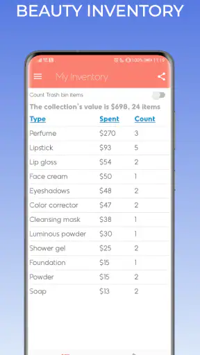 Beautistics: Makeup Organizer screenshot