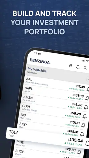 Benzinga Financial News & Data screenshot