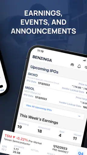 Benzinga Financial News & Data screenshot