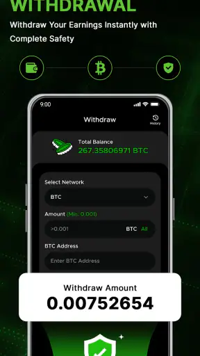 BitCloudFarm Miner, BTC Mining screenshot