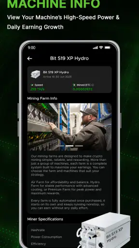 BitCloudFarm Miner, BTC Mining screenshot