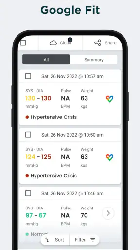 Blood Pressure App - SmartBP screenshot
